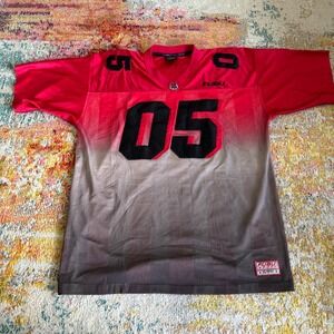 Vintage Fubu Sport Jersey Men XL Red Football Champions League Hip Hop Y2K